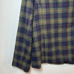White Stag Vintage Wool Tartan Plaid Blazer Jacket Olive Green Blue Size 12 Academia Preppy Photo 5