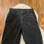 ZARA Corduroy Pants Women's 20 Black Gray Relaxed Straight Leg High Rise Photo 1