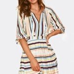 Anthropologie  Lost + Wander Patti Puff Sleeve Striped Ruffle Tassle Dress Photo 2