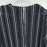 Sybil California Striped Dress L Boho Festival Resort Beach Lagenlook Pockets Black Size L Photo 4