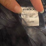 NWT NEW Miaou Madeline ruffle ruched blue tie dye corset stretch top blouse XS Photo 7