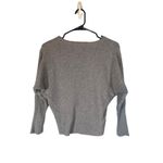 T Tahari Gray Long Batwing Sleeve Boat Neck Knit Sweater Women Sz S Photo 1