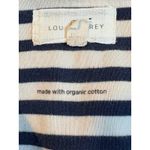Lou & grey  Striped Hoodie Long Sleeve V Neck Top Organic Cotton Size Small Photo 5