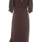 NEW SALONI Grace Ruffled Midi Dress in Saffron Polka Photo 6