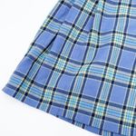 Cherokee Vintage Y2K Blue Plaid A-line Mini Skirt Floral Embroidered Photo 3