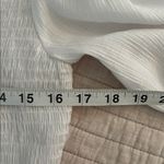 Loft  Smocked Peplum white pirate boho chic goth feminine Blouse M Photo 11