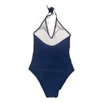 Blooming Jelly  Blue Plunging Lace One Piece Swimsuit, Small Photo 3