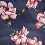 Blooms in the City Off Shoulder Ruffle Mini Dress Gray Grey Mauve Pink Floral Size M Photo 6