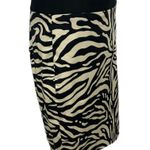 The Limited  Zebra Print Sleek Pencil Skirt Womens Sz 6 Beige Black High Rise Photo 5