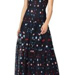 Monique Lhuillier Floral Embroidered Tiered Lace Column Maxi Gown Dress Size 4 Photo 5