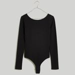 Madewell  Ballet Thong Bodysuit Black XXS NWOT Modal Blend Photo 3