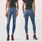 AGOLDE WOMENS Sophie Mid Rise Distressed Skinny Ankle Jeans size 24 Photo 1