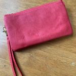 Leather Wallet Coral Pink Clutch Zip Small Spacious Card Holder Photo 0