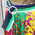 Anthropologie Delfi Collective Skirt Satin Pleated Panel Multicolor Size Medium Photo 4