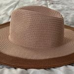 Urban Outfitters NWT  Moss Beige Colorblock Wide Brim Summer Fedora Hat, one size Photo 12