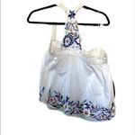 MISA Los Angeles Revolve Misa LA cross neck floral embroidered tank Photo 1