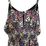 Honey and Rosie Black Multicolor Floral Sleeveless Playsuit Jumpsuit Medium Photo 3