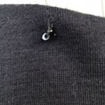 carole little Vintage 90s Beaded Tassel Little Black Sweater Knit Dress P/P Photo 4