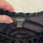 Simply Vera, Vera Wang Simply Vera NWT size M fully linedāblack velvet burnout long sleeve blouse top Photo 2