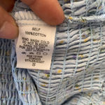 Anthropologie Storia 2 piece skirt‎ top smocked blue ruffle floral size small spring summer Photo 11