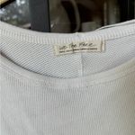 Free People  waffle knit oversized top tunic sweater textured loose thermal boat Photo 5