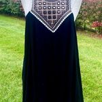 Umgee  Tank Top Small Black Crepe Embroidered Mirrored Accents‎ Photo 0