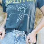 Free People  Black Yellow White Led Zeppelin Fall of Icarus Oversized T-Shirt Photo 6
