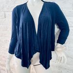 Premise Studio Women's Large Open Cardigan Sleeves   3/4 Blue Navy Photo 1