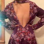 Free People Boho Open Back Floral Mini Tunic Dress with pockets size M Photo 4