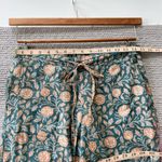 Natura Green Peach Floral Boho Print Cotton Pajama Pants Size Medium Photo 6