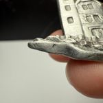 REN Round Island MI Lighthouse Brooch Brooch Pin Pewter Silver Tone Signed Photo 4