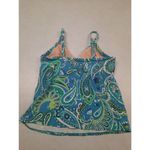 Lands' End  Size 6 Blue Green Paisley Tankini Top Photo 1