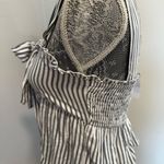 American Eagle NWT AE Tie-Front Babydoll Blouse Blue/White Stripe. Sweetheart Neck Sleeveless S Photo 13