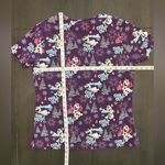 Disney Frozen Olaf chill out winter theme purple v-neck two pocket scrub top SM Photo 4