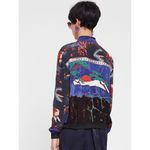 Desigual Lightweight Bomber Jacket US Large‎  Embroidered "Yhan" New Photo 6