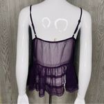 Free People intimately  purple sheer lingerie top sleep shirt lace sheer small Photo 1
