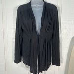 Carole Little Black Pleated Cardigan Sweater Size See Measurements EUC Size M Photo 2