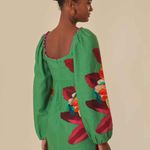 Farm Rio Green Tropicart Mini Dress XS Photo 5