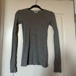 Revolve  Gray Long-Sleeve Waffle Shirt XS‎ Photo 2