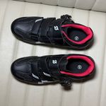 Peloton  Cycling Shoes Black Red Adjustable Strap & Ratchet Spin Shoes Photo 4