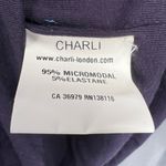 Charli London Pencil Skirt Black Plum Midi Stretch Jersey Palermo US 4 New Purple Photo 3