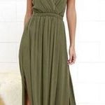Lulus Olive Green Maxi Dress Photo 0