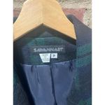 Women’s Vintage Preppy 80s SAVANNAH Plaid Blazer 10 Petite Business Casual Green Size 10P Photo 5