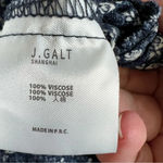 Brandy Melville Women's Mini Dress Navy Blue Floral Tiered Flowy Tie Back Small Photo 11