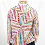 Multicolor Y2K Quilted Button Down Jacket Top Petite PP Life Style Vintage Size undefined Photo 2