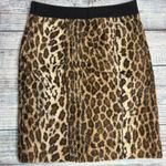 Etcetera Leopard Faux Fur Pencil Skirt Size 6 Luxe Statement Animal Print Photo 2