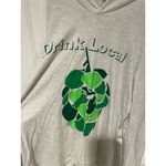 Next Level Apparel Michigan drink local grapes wine long sleeve hooded shirt medium Photo 2