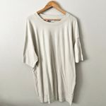 Free People FP BEACH | Essential Extreme Tee Mini Dress Beige Barnacle Island | Size Large Photo 3