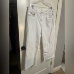 Vervet High Rise Cropped Raw Hem Wide Leg White Jeans Size 22W Photo 3