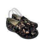 Alegria  Printed Nubuck Slip-On Shoes Lauryn Metalic Foil Black EU 37 Photo 0